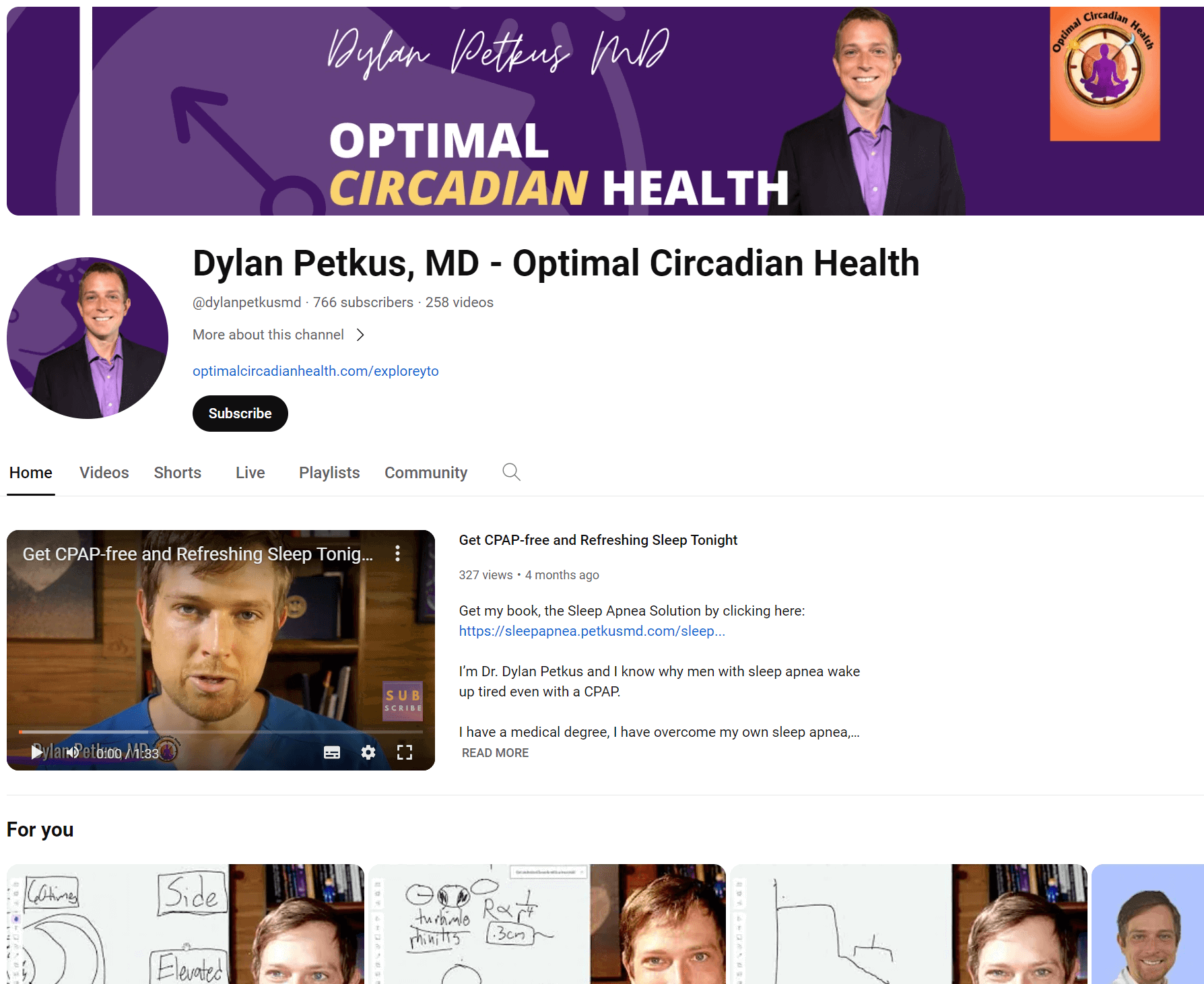 Dr. Dylan Petkus YouTube Channel